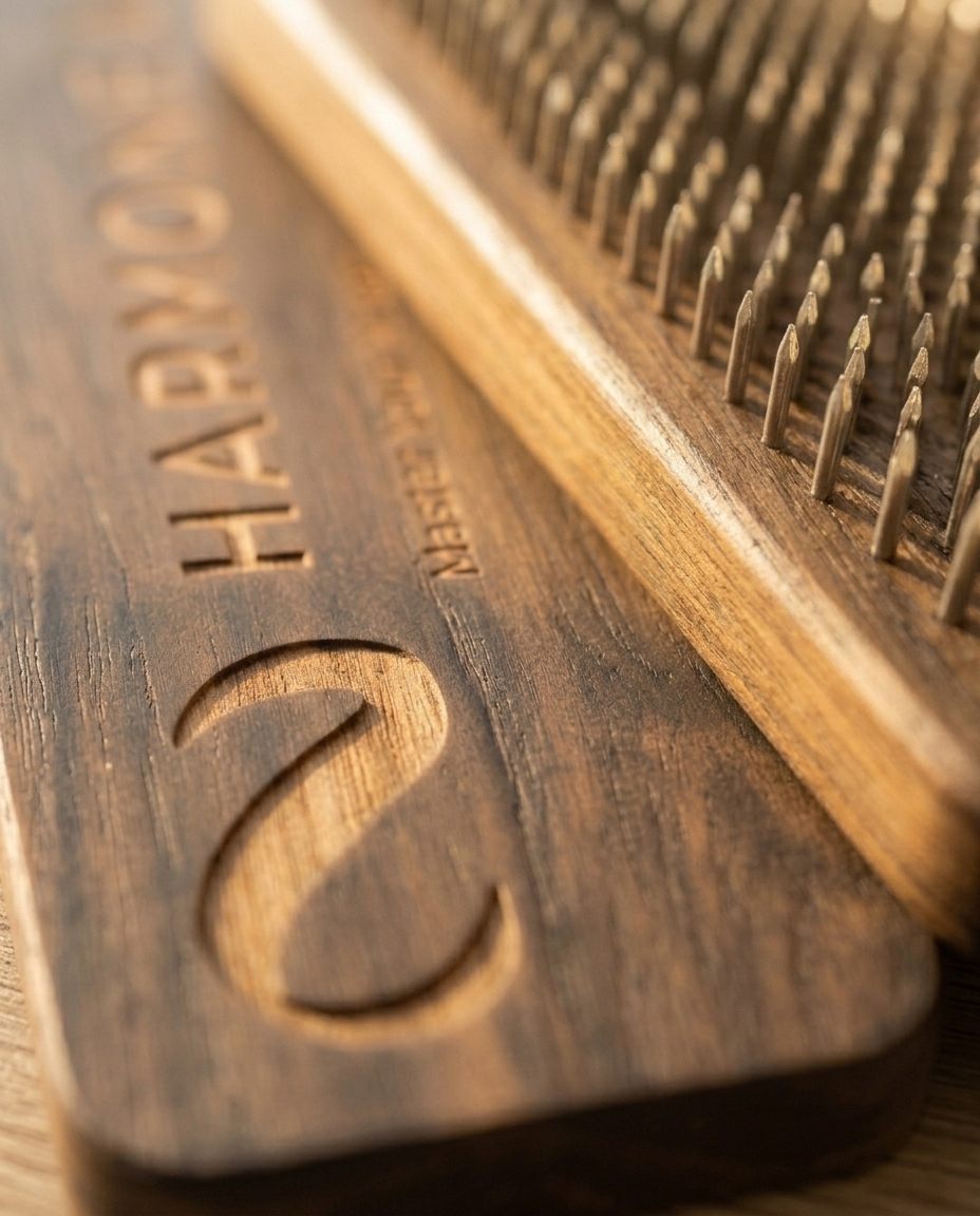 Harmony Board, natural maple, logo and steel tips