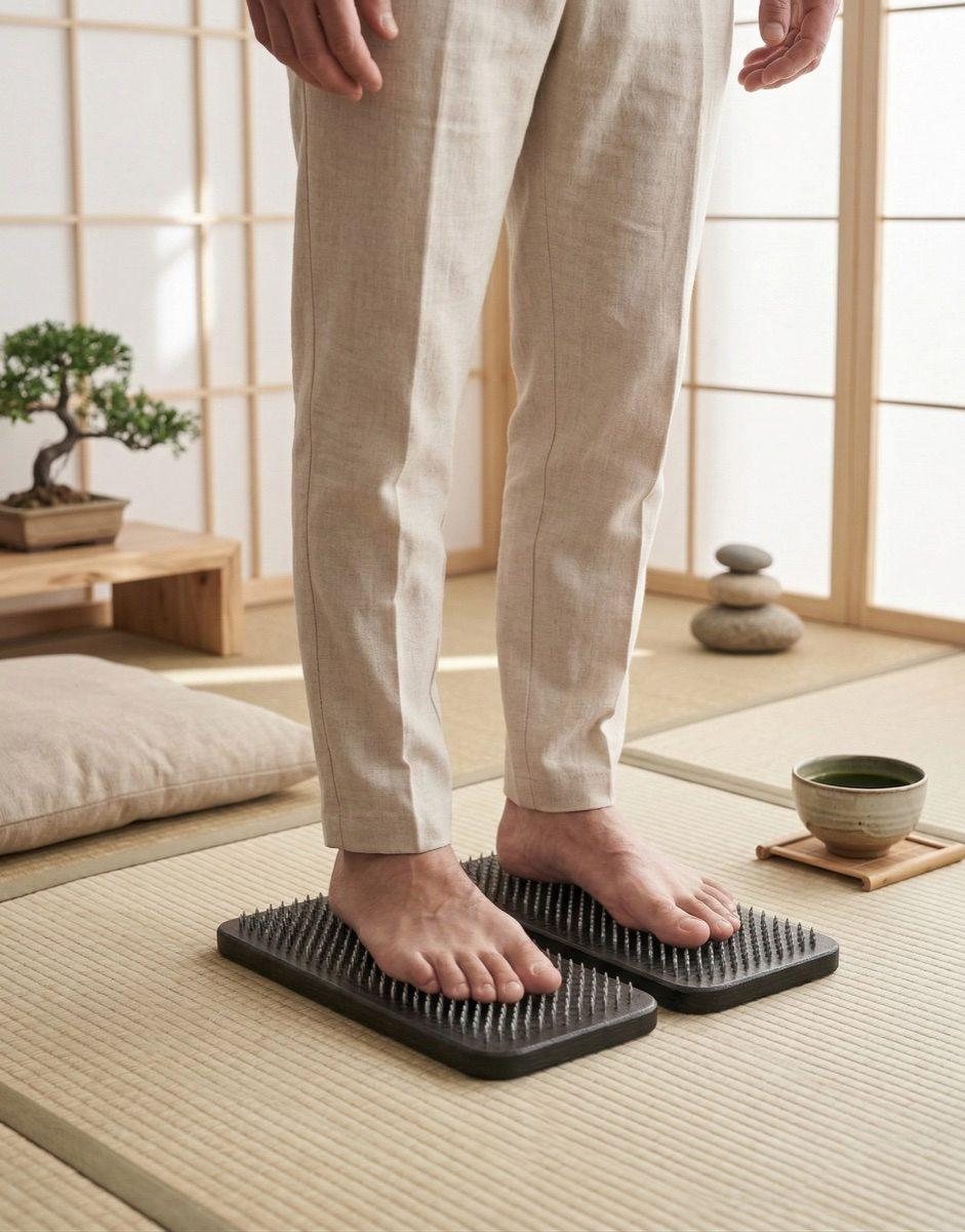 Bare feet on the Harmony Board